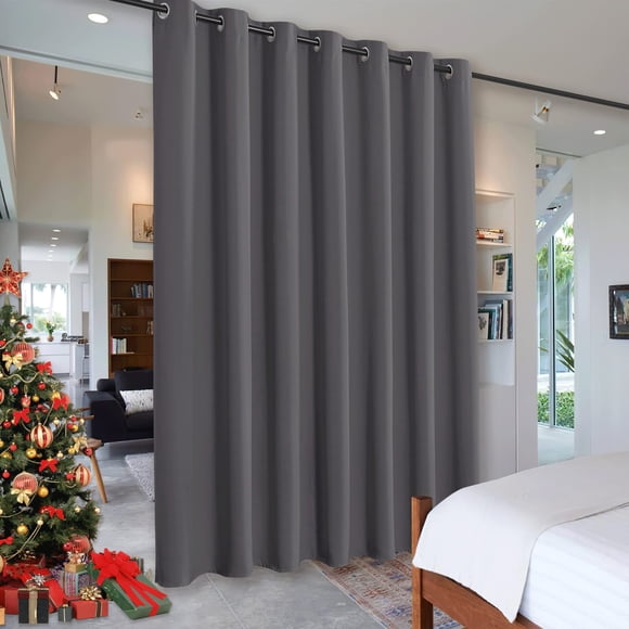 Cortinas separadoras de ambientes RYB HOME, opacas, color gris, 250 x 210 cm, 1 panel