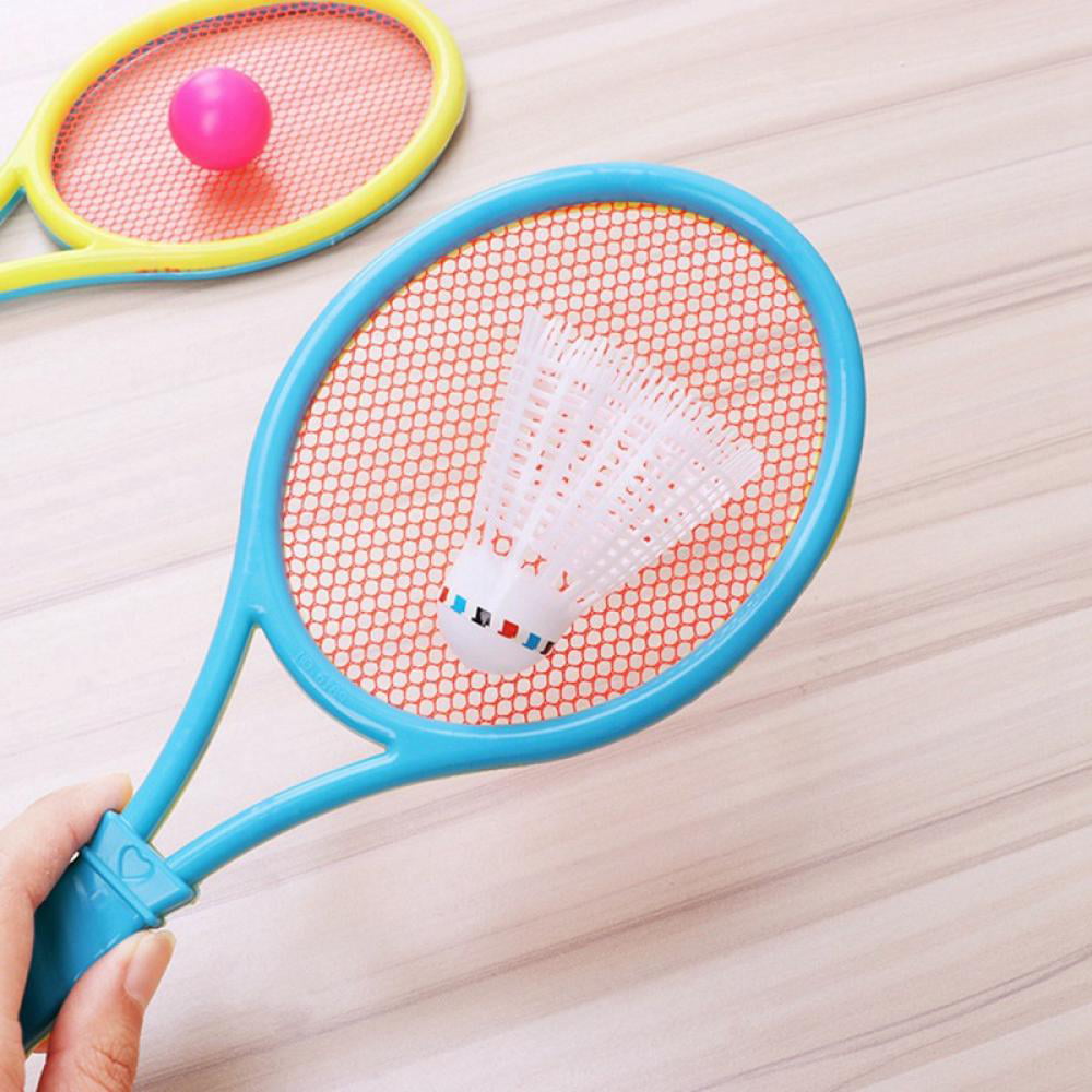 LEIPUPA Colorful Kids Plastic Badminton Tennis Rackets Ball Set Garden Outdoor Sports Toys Gifts for Toddlers Kids 