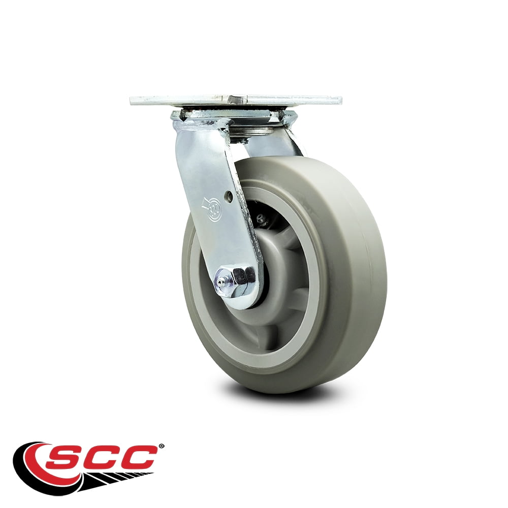 6 Inch Thermoplastic Rubber Wheel Swivel Caster with Ball Bearing Service Caster