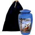 thumbnail image 2 of RUZIOON Grazing Deer Cremation Urn, Adult Urns for Ashes - Adult Funeral Urn Handcrafted - Affordable Urn for Ashes (Adult (200 lbs) – 10.5 x 6 “, (Large/Adult Urn) with Nice Velvet Bag, 2 of 6