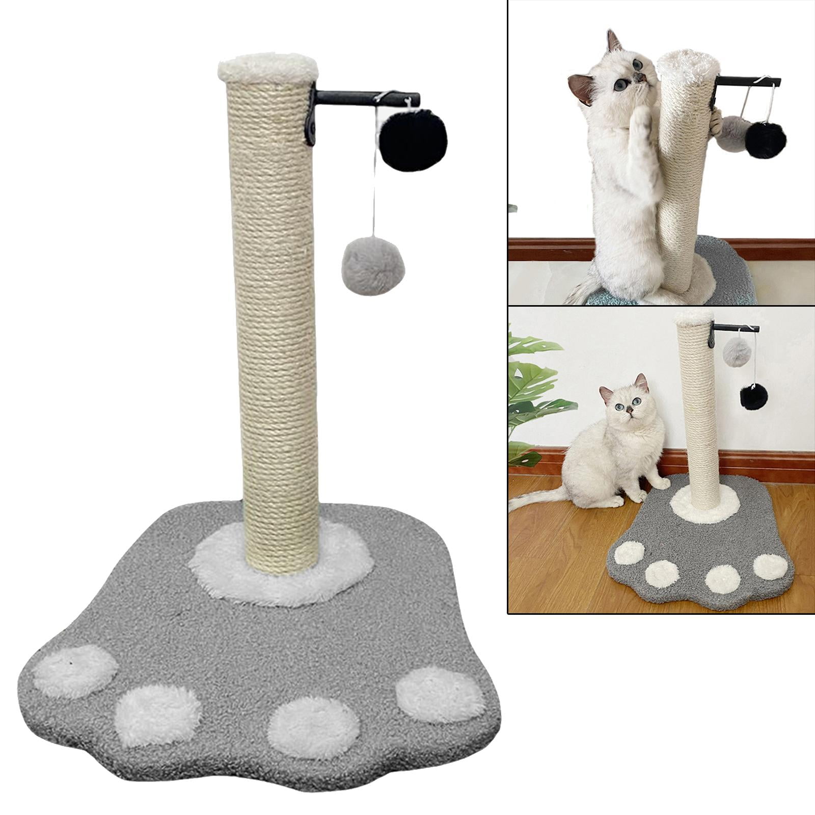 EHJRE Funny Cat post for scratching Scratcher W/ Balls ,Activity Centre Kitten Interactive Toy ,Sisal Cats Climbing for Grind Claw Training , Gray