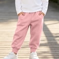 thumbnail image 4 of Cethrio Girls Cotton Sweatpants Size 10-12, Running Casual Elastic Waist Elastic Bottom Athletic Joggers with Pockets Pink, 4 of 7
