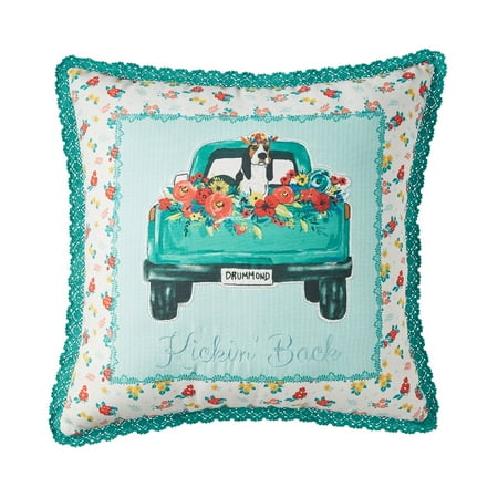 The Pioneer Woman Blue Outdoor Pillow, Kickin Back , 20" x 20"