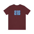 thumbnail image 2 of 215 Philly Area Code Unisex Jersey Short Sleeve T-shirt, 2 of 4