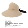 thumbnail image 6 of Shenmeida Women Sun Hat Foldable Sun Protection Cap Summer Wide Brim Empty Top Beach Hollow Out Hat Headwear, 6 of 6