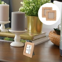 FELTECHELECTR 2Pcs Small Photo Frames for Desk Vintage Gold Decorative Picture Frames 3x3in