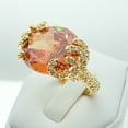 thumbnail image 3 of Hitanshu Jewels Fashion 14k Yellow Gold Plated Birthstones CZ Cocktail Ring for Women, 3 of 5