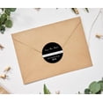 thumbnail image 2 of Darling Souvenir Round 45 Pcs Custom Save The Date Stickers Personalized Wedding Bride Groom Names And Date Envelope Seals - Black, 2 of 4