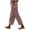 Rose Gold, variant on SAWOBUUN Womens Cropped Pants Drawstring Elastic Waist Casual Trousers Loose Fit Pants with Scallop Pockets