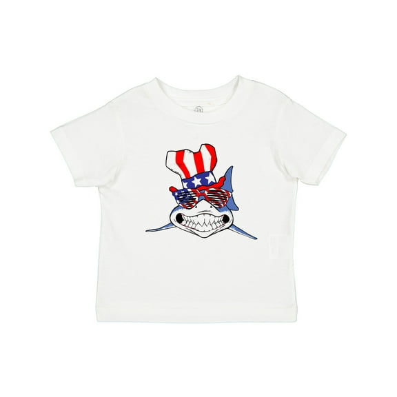 Inktastic 4th of July Patriot Shark Boys or Girls Toddler T-Shirt