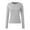 Light Gray, variant on Womens Performance Yoga Top Long Sleeve Crew Neck Activewear Solid Color Workout Shirt Moisture Wicking Athletic Gym Fitness Training Tee