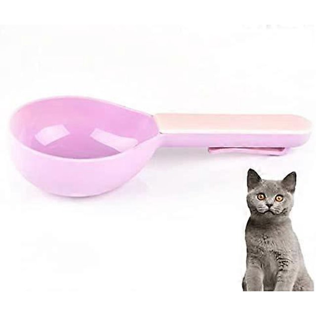 YOITEA - Cuchara medidora portátil universal de plástico para gatos, suave, ligera y antideslizante
