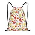 thumbnail image 1 of Xecao Crabs And Beer Pattern Sports Drawstring Backpack - String Swim Gym Bag with Wet Proof Pocket for Women&Men-Small, 1 of 6