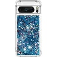 thumbnail image 2 of Compatible with Google Pixel 8 Pro Liquid Case Glitter Cute Clear Phone Case Shiny Floating Quicksand Shockproof Protective Soft TPU Girly Women Case for Google Pixel 8 Pro 5G Love Blue YB, 2 of 14