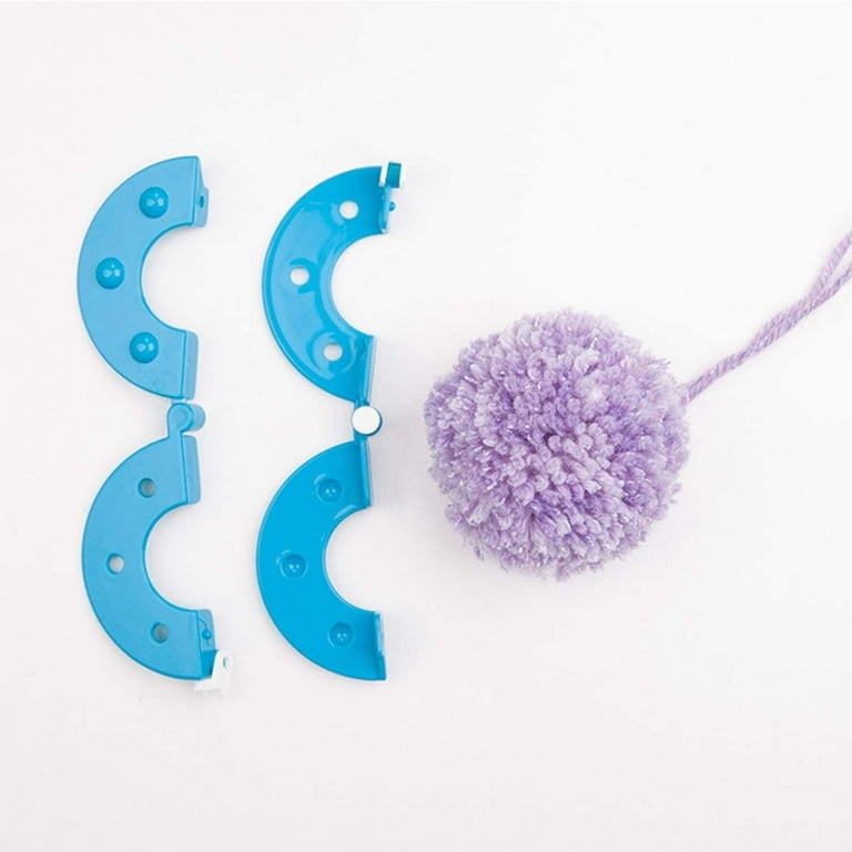 4pcs 4 Sizes Pom Pom Maker Kit DIY Plastic Fluff Ball Weaver