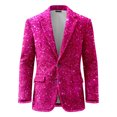 thumbnail image 4 of Mardi Gras blazer for men Corduroy With Sparkling Sequins Embroidery Festival Party Jacket For Formal And Casual Wear, 4 of 4