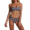thumbnail image 1 of Traje de baño dividido elástico para mujer, Poly Comfort, bikini de cintura alta con estampado de leopardo S, 1 of 6