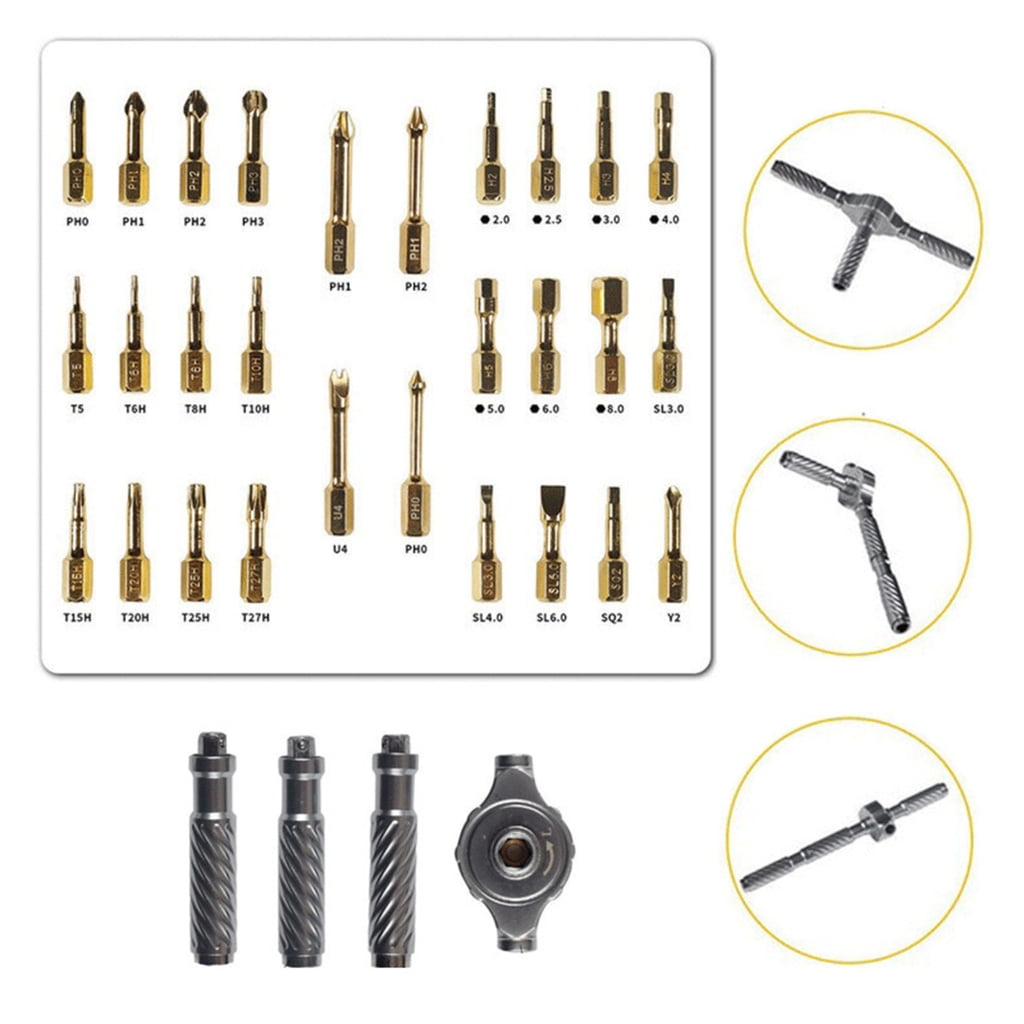 lanema 30 in 1 Screwdriver Set Multiple Bit Magnetic Screwdriver Set with T Handle Storage