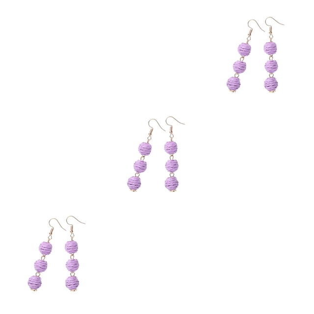 Qarigey 1 par de pendientes de gancho trenzado para mujer, pendientes colgantes para novia, boda, compromiso, joyería, accesorios para disfraces, Type1 NO1 Qarigey CBP268471