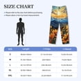 thumbnail image 4 of Vsdgher Sunset Sky Sunflower Print Mens Pajama Pants Sleep & Lounge Pants, PJ Bottoms With elastic waistb and Pockets, 4 of 5