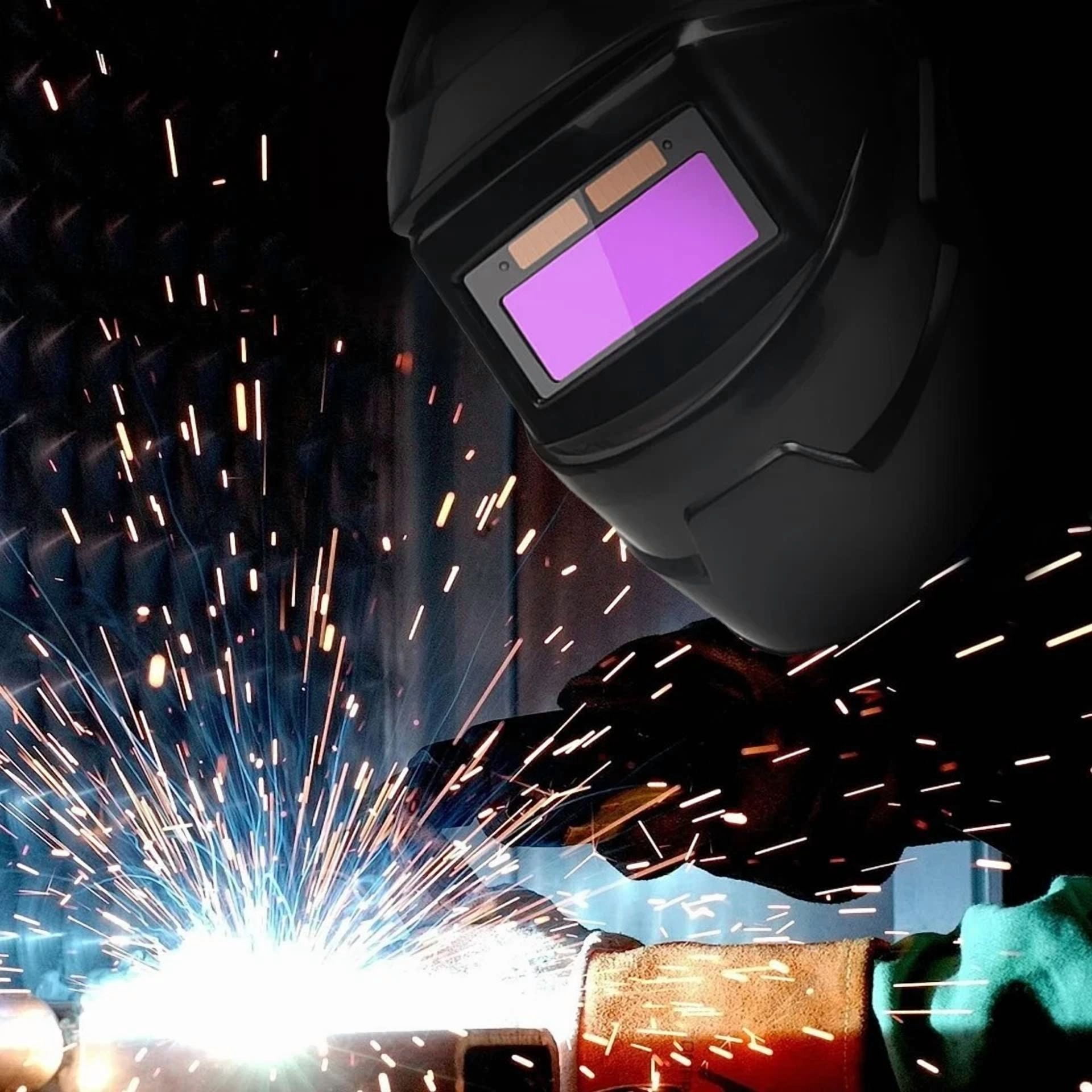 CRESTIN- Auto Darkening Welding Helmet, Welding Hood Solar Powered Welding Helmet