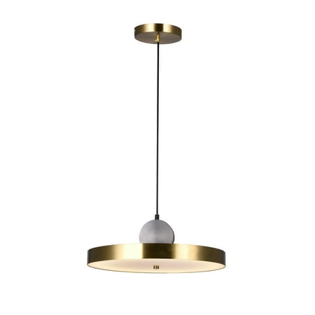 

LED Pendant with Brass+Black Finish