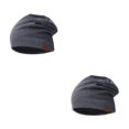thumbnail image 1 of Qarigey Gorro de punto para hombre y mujer, gorro transpirable cálido de Color sólido, gorra de elástica Unisex, azul oscuro Armada 2piezas Qarigey CBP144229, 1 of 6