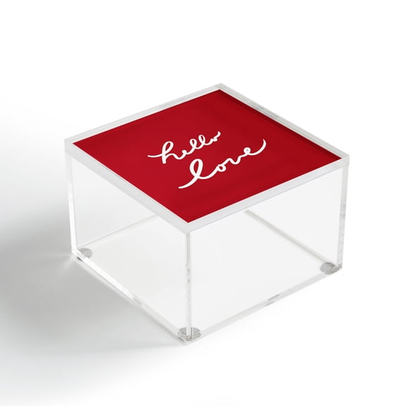 Society6 Lisa Argyropoulos Hello Love 4" x 4" Acrylic Box