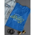 thumbnail image 3 of Labour Day Gold Calligraphy Shaped T-Shirt Women -Image by Shutterstock, Female x-Large, 3 of 4