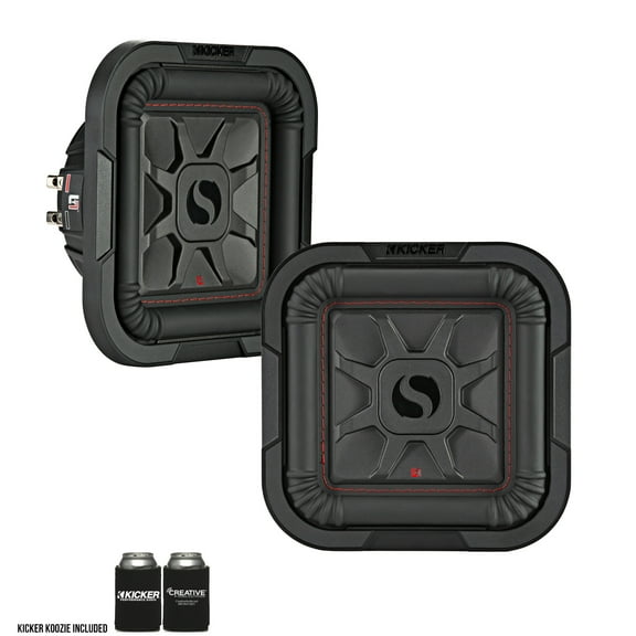 Kicker 46L7T82 Two L7T L7-Thin 8-Inch (20cm) Subwoofers, Dual Voice Coil, 2-Ohm, 350 Watts Each