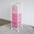 thumbnail image 6 of Humble Crew Essentials 8 Drawer Rolling Storage Cart with Wheels, Pink, 6 of 7