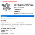 thumbnail image 2 of Rear Brake Pad Set - Compatible with 2003 - 2006 Mercedes-Benz SL55 AMG 2004 2005, 2 of 2