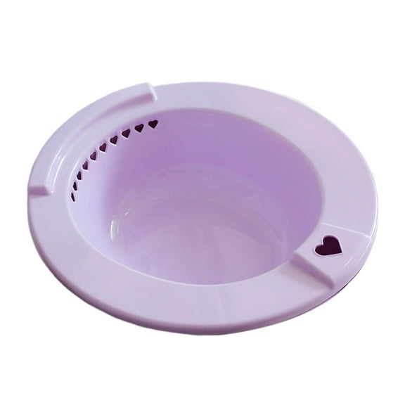 Women Elderly Toilet Seat Sitz Bath Basin over The Toilet Bidet Hip Bath PP Materials for Future Mother Who Cannot Squat Sturdy Portable violet