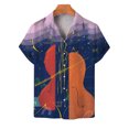 thumbnail image 3 of Camisas Para Hombre Casual Camisas y tops de manga corta con botones impresos en 3D digitales para instrumentos musicales para hombres (Navy, 3XL), 3 of 4