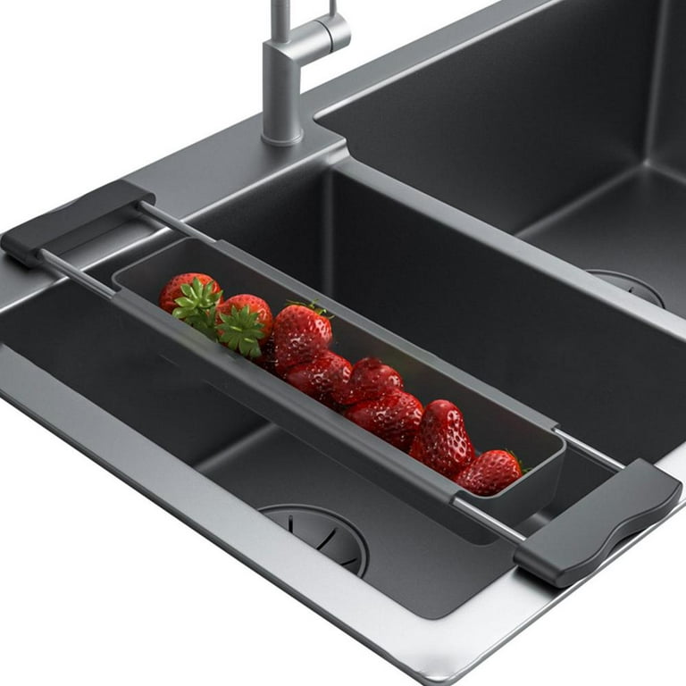 Tohuu Kitchen Sink Rack Stainless Steel Flexible Multipurpose Sink Rack  Antirust Kitchen Must Haves Kitchen Sink Accessories for Kitchen Counter  Sink security 
