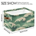 thumbnail image 4 of Yayeee 2 Pack Canvas Storage Basket with Handles for Shelves Fabric Bins Closet Organizer, Green Wave Pattern, 4 of 8