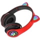 thumbnail image 1 of Bearachild Auriculares con orejas de gato Auriculares inalámbricos Música Estéreo Auriculares con azules con micrófono Niños Hija Cables de audio/vídeo Rojo, 1 of 6