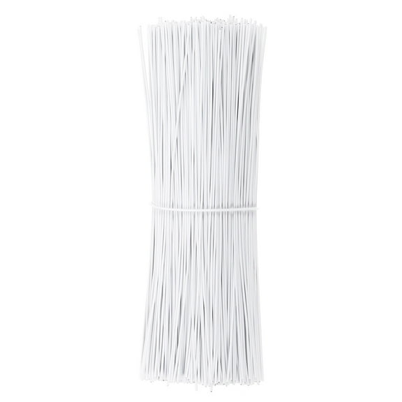 Uxcell 1000 Pcs Plastic Twist Ties, 6 Inch Reusable Cable Ties, 0.04 Inch Wide Bag Coated Ties White