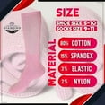 thumbnail image 2 of Diamond Star Diabetic Socks, Non-Binding Circulatory Cushion Cotton Crew Socks for Women (Multi-6 Pairs, Socks Size 9-11, Fit Women Shoe Size 5-10), 2 of 8
