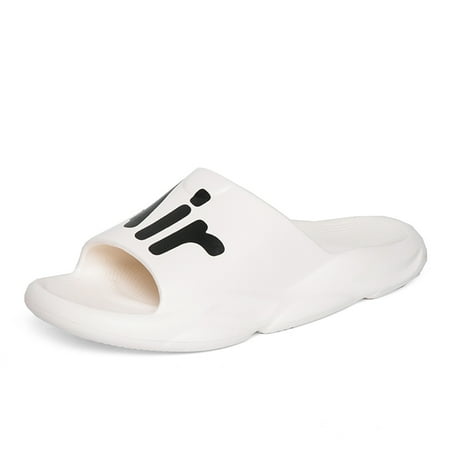 

Lopsie men s and women s flip flops fashion couple slippers leisure daily white sandals US size 9