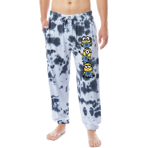 Despicable Me Men's Minions Chibi Tie-Dye Jogger Sleep Pajama Pants
