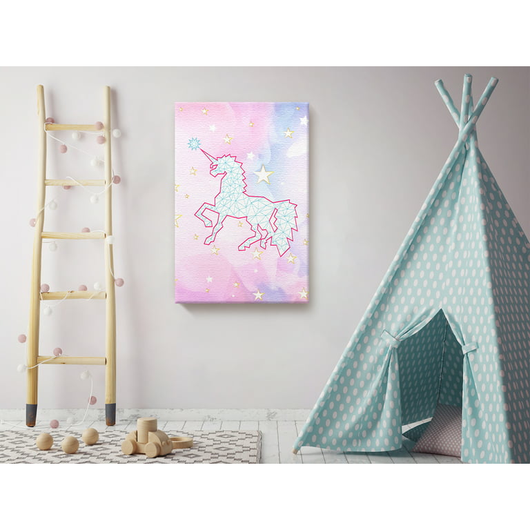 Unicorn Canvas Wall Art for Girls Room Decoration. Stretched, Framed, Ready  to Hang, - Something Unicorn 