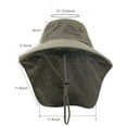 thumbnail image 4 of Yoyauz Waterproof Breathable Outdoor Sun Hat for Men with 50+ UPF Protection Safari Cap Wide Brim Fishing Hat with Neck Flap, 4 of 5