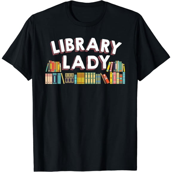 Cool Librarian Themed Art For Women Library Worker Assistant T-Shirt