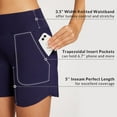 thumbnail image 3 of BALEAF Women's Swim Board Shorts 5 inch Swimming Bottoms High Waisted Tummy Control Swimsuits Beach Shorts with Liner Dark Blue M, 3 of 7