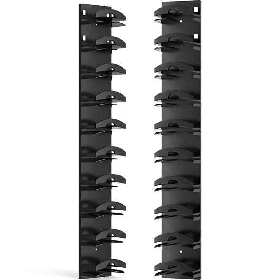 Hat Organizer for Baseball Caps 2Pack, Hat Rack for Wall with Strong Adhesive Hold up to 20 Hats, Hat Hanger Holder Display for Door Closet, Cap Organizer Storage Multilayer Two (Black)