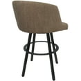 thumbnail image 2 of Extra Tall Bar Stool Swivel Metal 34" Seat - Joey - Basin Beige Fabric - Black, 2 of 3