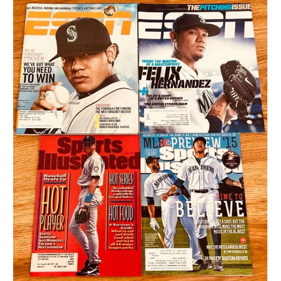 4 Mariners Sports Illustrated ESPN magazines Felix Hernandez Alex Rodriguez