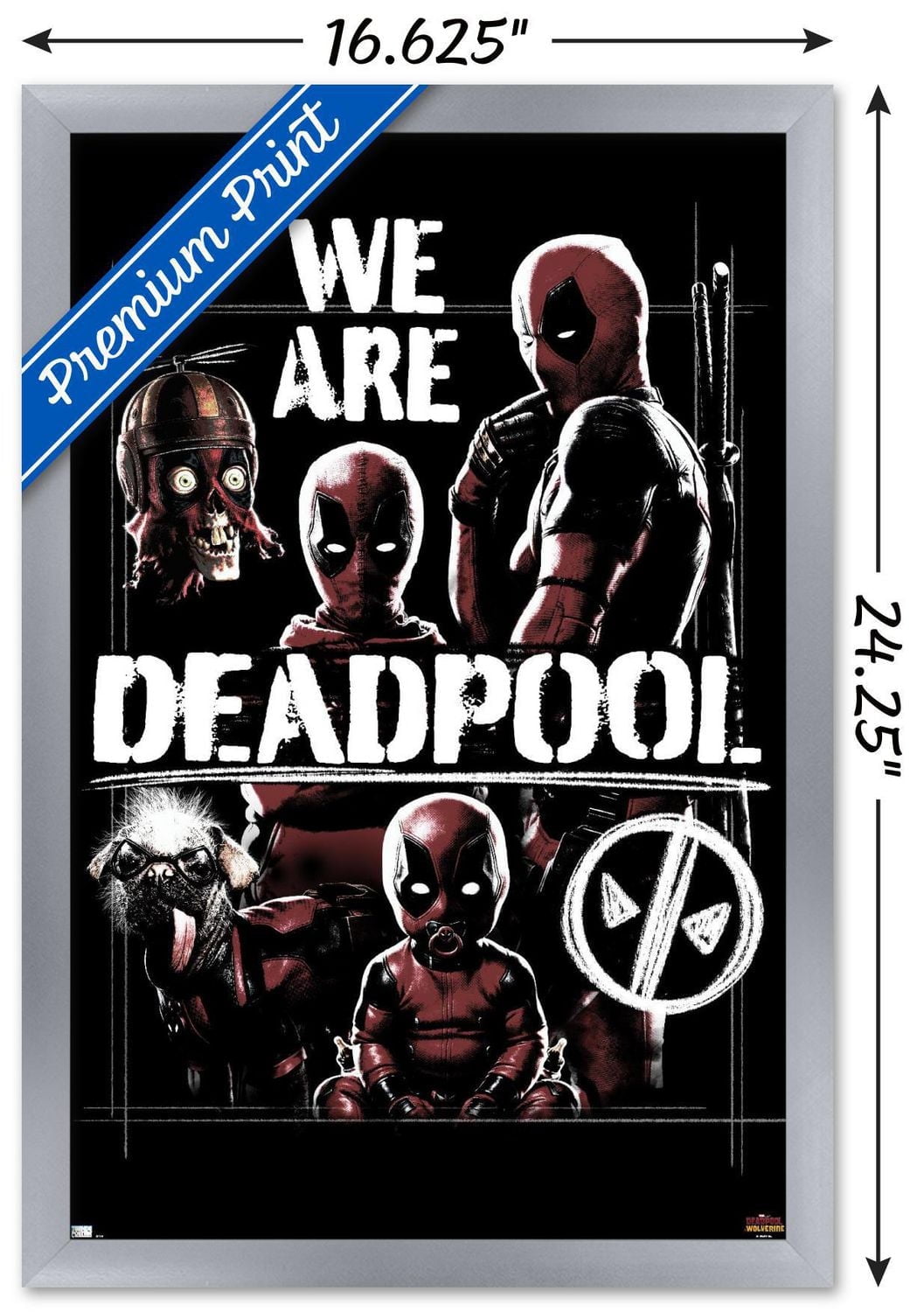 Marvel Deadpool & Wolverine - We Are Deadpool Wall Poster with Magnetic Frame