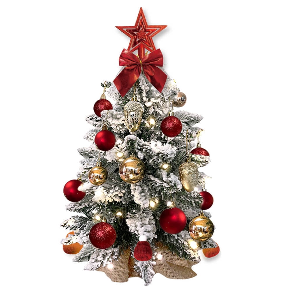 Kadyn Small Christmas Tree, 2ft Mini Christmas Tree, Artificial Small Desktop Xmas Tree with Tree Ornaments, for Christmas Thanksgiving Decorations-E Kadyn Small Christmas Tree, 2ft Mini Christmas Tree, Artificial Small Desktop Xmas Tree with Tree Ornaments, for Christmas Thanksgiving Decorations-E
